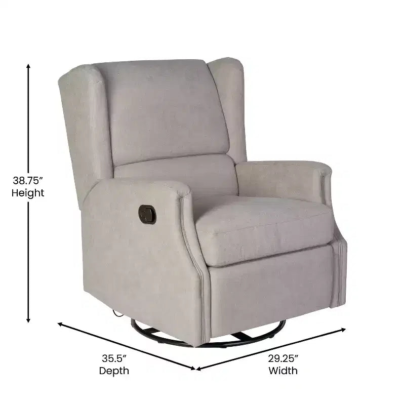 Fauteuil Inclinable Glider Rocker Manuel | Fauteuil à Oreilles Pivotant à 360°