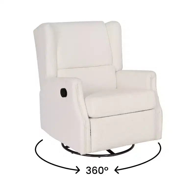 Fauteuil Inclinable Glider Rocker Manuel | Fauteuil à Oreilles Pivotant à 360°