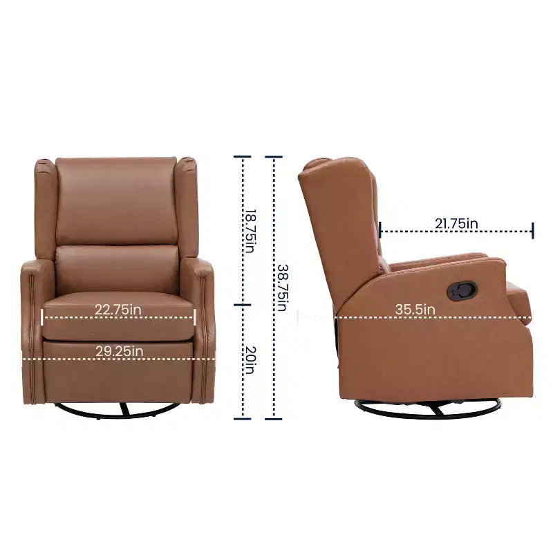Fauteuil Inclinable Glider Rocker Manuel | Fauteuil à Oreilles Pivotant à 360°