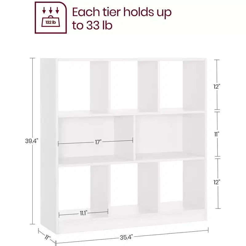 Organisateur de rangement Bibliothèque 8 cubes | Meuble de rangement ouvert