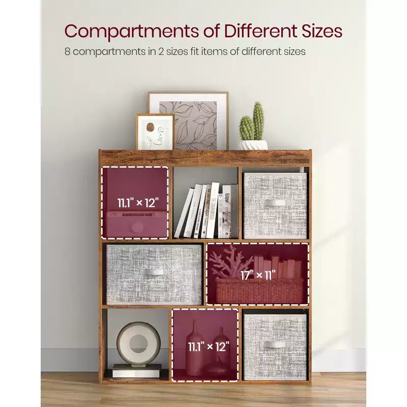 Organisateur de rangement Bibliothèque 8 cubes | Meuble de rangement ouvert
