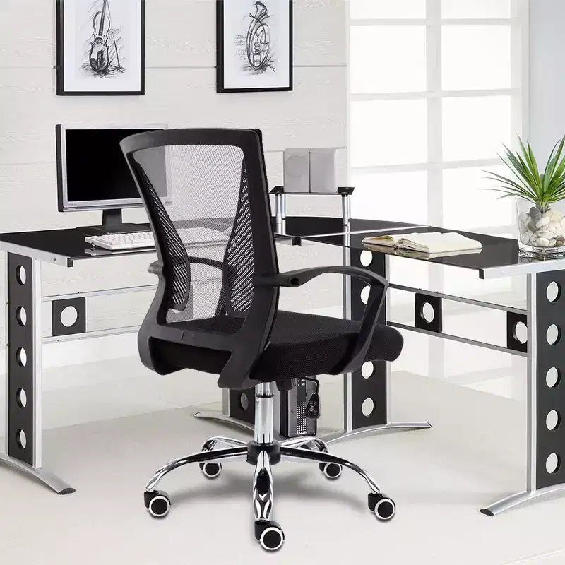Fauteuil de bureau à dossier mi-haut | Siège ergonomique pour bureau à domicile