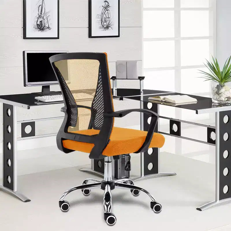 Fauteuil de bureau à dossier mi-haut | Siège ergonomique pour bureau à domicile