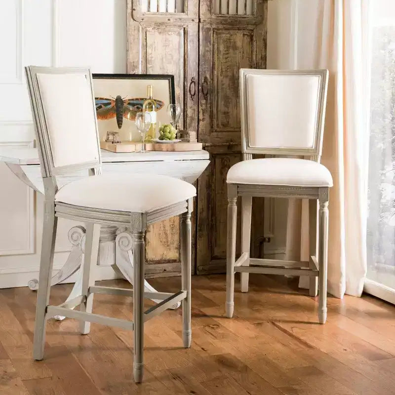 Tabourets de bar rectangulaires (lot de 2) | Sièges hauteur comptoir