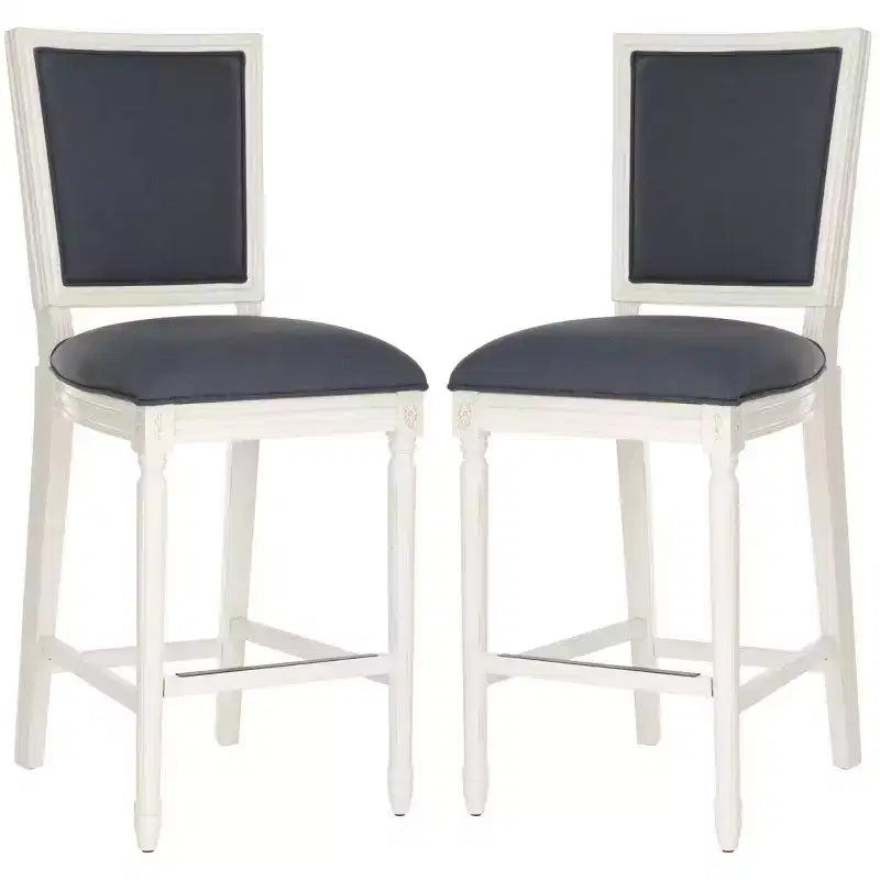 Tabourets de bar rectangulaires (lot de 2) | Sièges hauteur comptoir