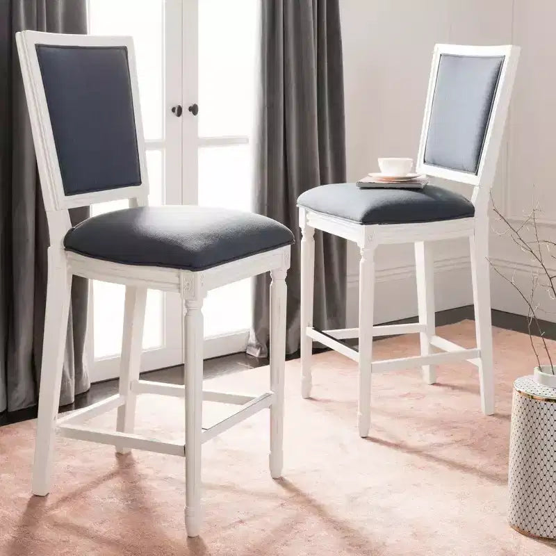 Tabourets de bar rectangulaires (lot de 2) | Sièges hauteur comptoir
