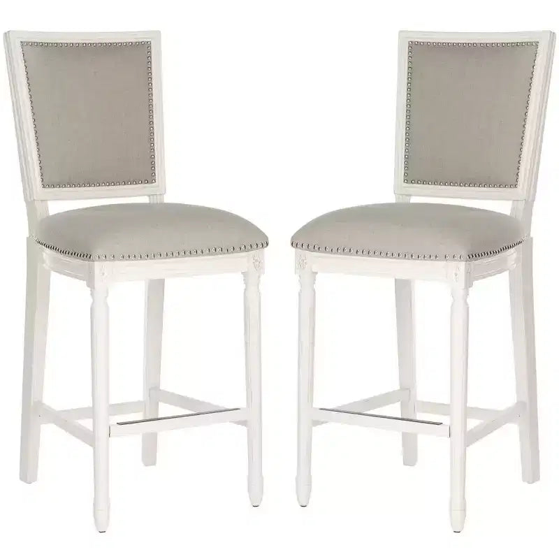 Tabourets de bar rectangulaires (lot de 2) | Sièges hauteur comptoir