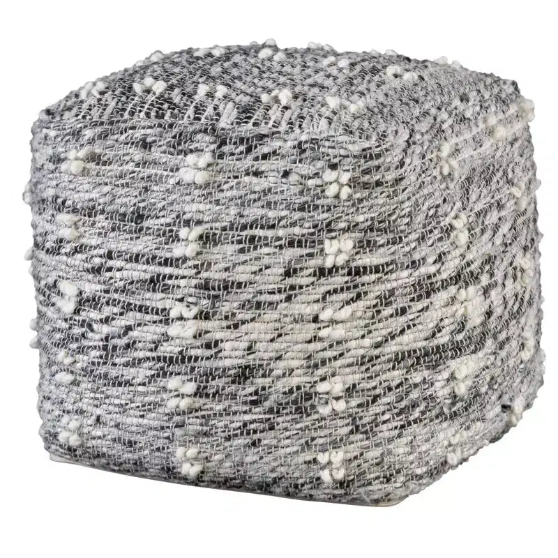 Pouf rond | Gris anthracite et noir neutres