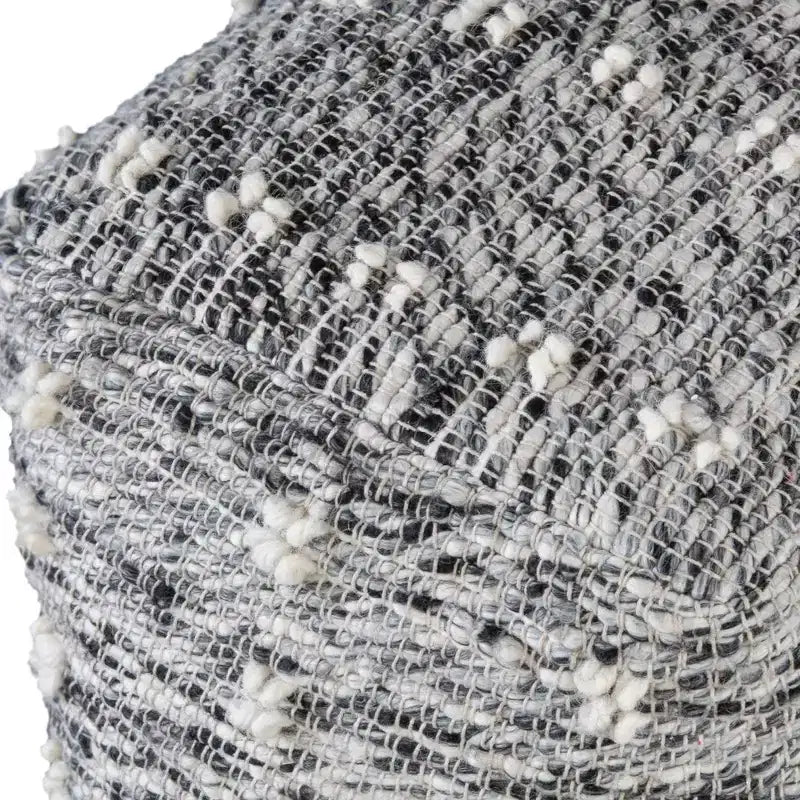 Pouf rond | Gris anthracite et noir neutres