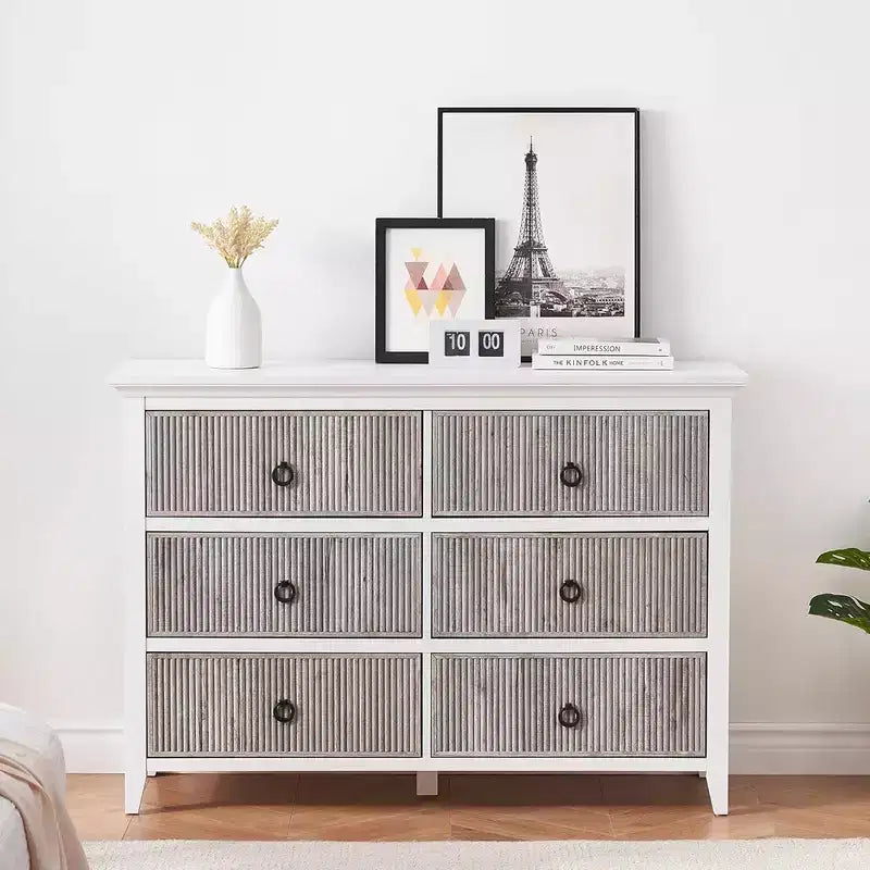 Commode large en bois à 5 tiroirs | Chambre, Salon, Couloir