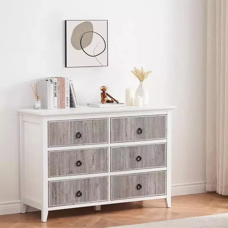 Commode large en bois à 5 tiroirs | Chambre, Salon, Couloir
