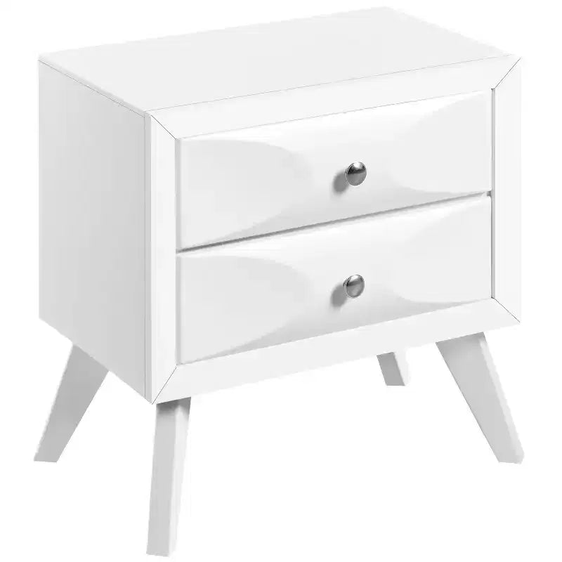 Table de chevet à 2 tiroirs | Style vintage moderne