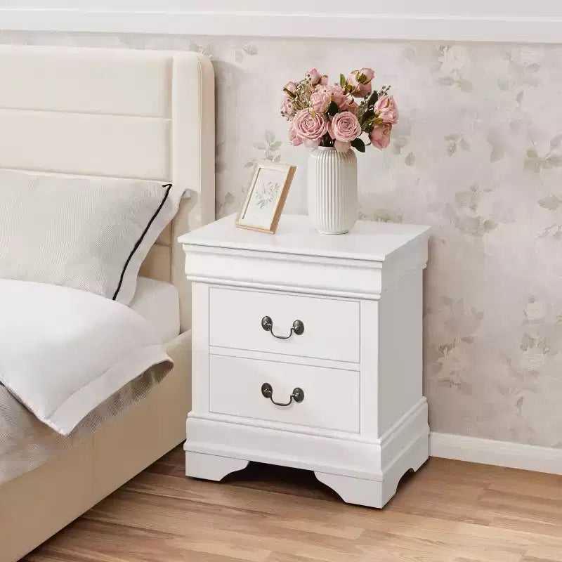 Table de chevet moderne à 2 tiroirs | Rangement pour chambre à coucher