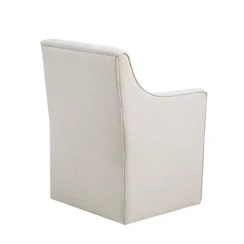 Fauteuil de salle à manger déhoussable avec roulettes | Chaise roulante rembourrée