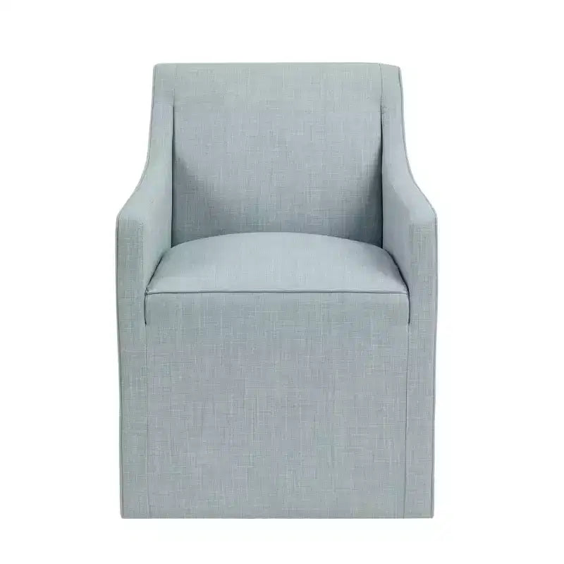 Fauteuil de salle à manger déhoussable avec roulettes | Chaise roulante rembourrée