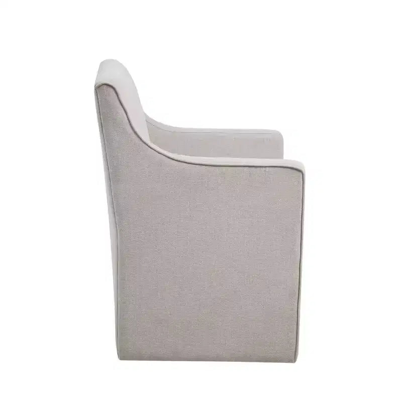 Fauteuil de salle à manger déhoussable avec roulettes | Chaise roulante rembourrée