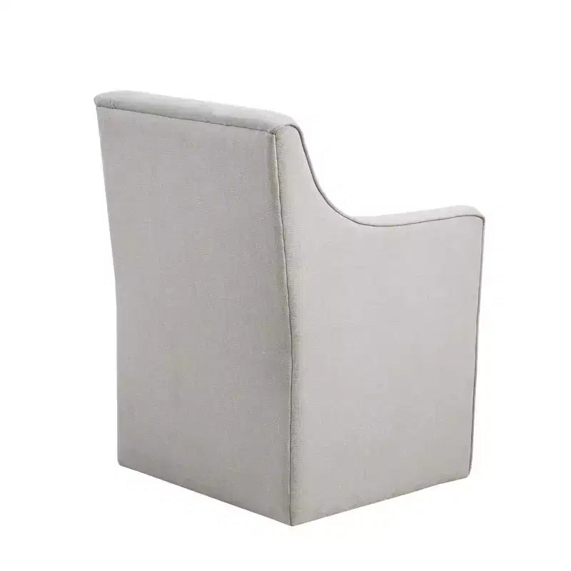 Fauteuil de salle à manger déhoussable avec roulettes | Chaise roulante rembourrée