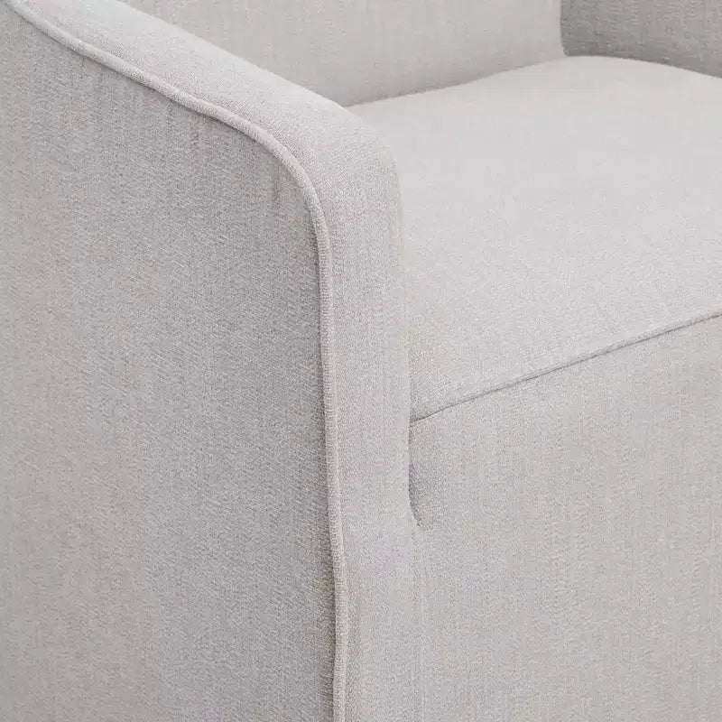 Fauteuil de salle à manger déhoussable avec roulettes | Chaise roulante rembourrée