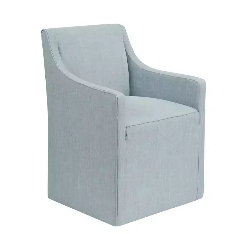 Fauteuil de salle à manger déhoussable avec roulettes | Chaise roulante rembourrée