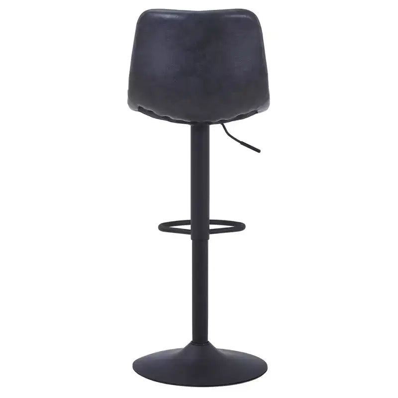 Tabouret de bar réglable en hauteur | Cuir végétalien, Repose-pieds, Îlot de cuisine