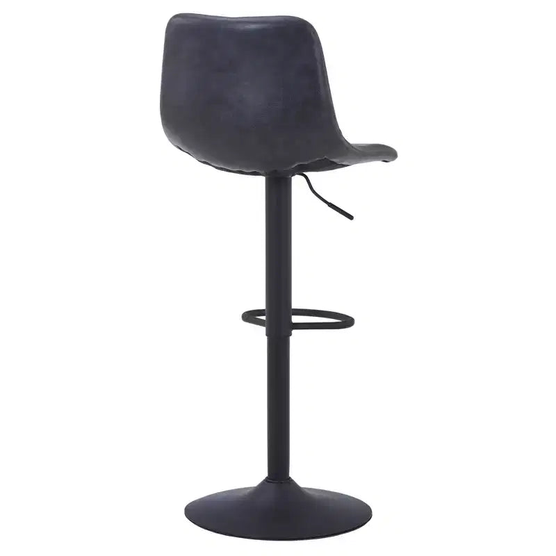 Tabouret de bar réglable en hauteur | Cuir végétalien, Repose-pieds, Îlot de cuisine