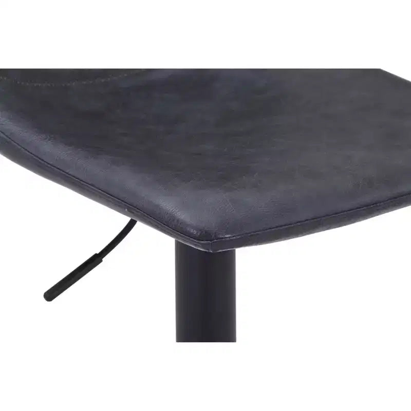 Tabouret de bar réglable en hauteur | Cuir végétalien, Repose-pieds, Îlot de cuisine