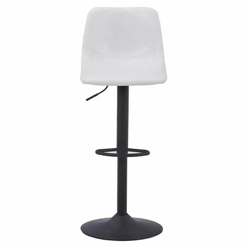 Tabouret de bar réglable en hauteur | Cuir végétalien, Repose-pieds, Îlot de cuisine
