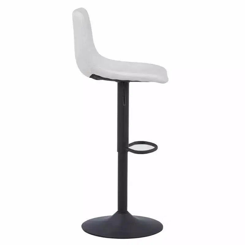 Tabouret de bar réglable en hauteur | Cuir végétalien, Repose-pieds, Îlot de cuisine