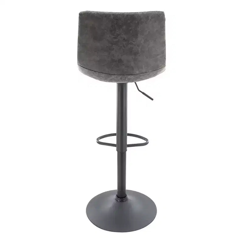 Tabouret de bar réglable en hauteur | Cuir végétalien, Repose-pieds, Îlot de cuisine