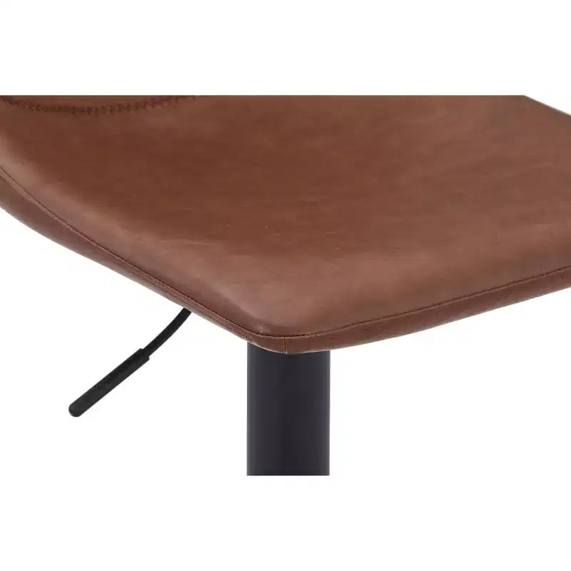 Tabouret de bar réglable en hauteur | Cuir végétalien, Repose-pieds, Îlot de cuisine