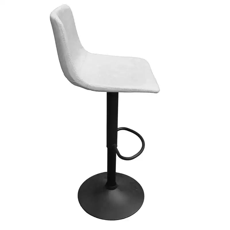 Tabouret de bar réglable en hauteur | Cuir végétalien, Repose-pieds, Îlot de cuisine