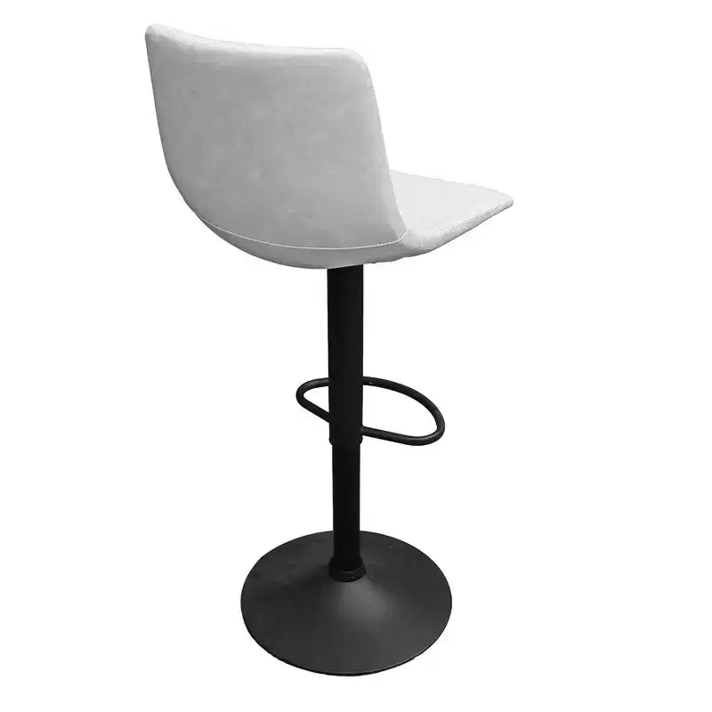 Tabouret de bar réglable en hauteur | Cuir végétalien, Repose-pieds, Îlot de cuisine