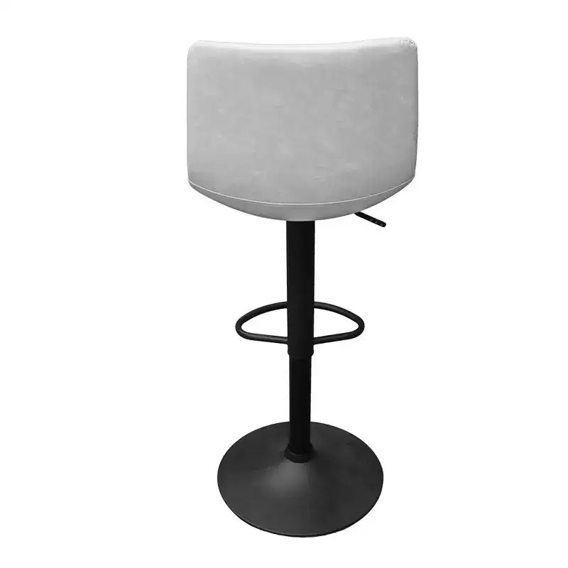Tabouret de bar réglable en hauteur | Cuir végétalien, Repose-pieds, Îlot de cuisine