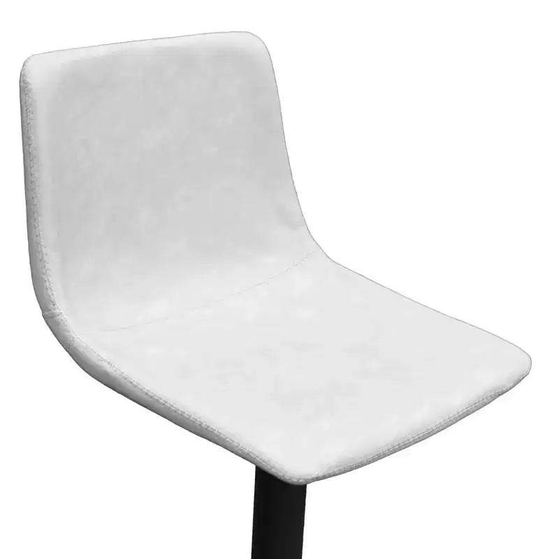 Tabouret de bar réglable en hauteur | Cuir végétalien, Repose-pieds, Îlot de cuisine