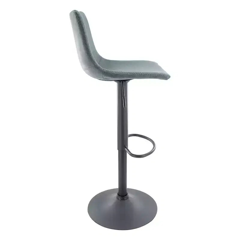Tabouret de bar réglable en hauteur | Cuir végétalien, Repose-pieds, Îlot de cuisine