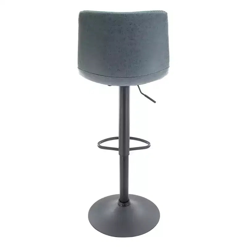 Tabouret de bar réglable en hauteur | Cuir végétalien, Repose-pieds, Îlot de cuisine