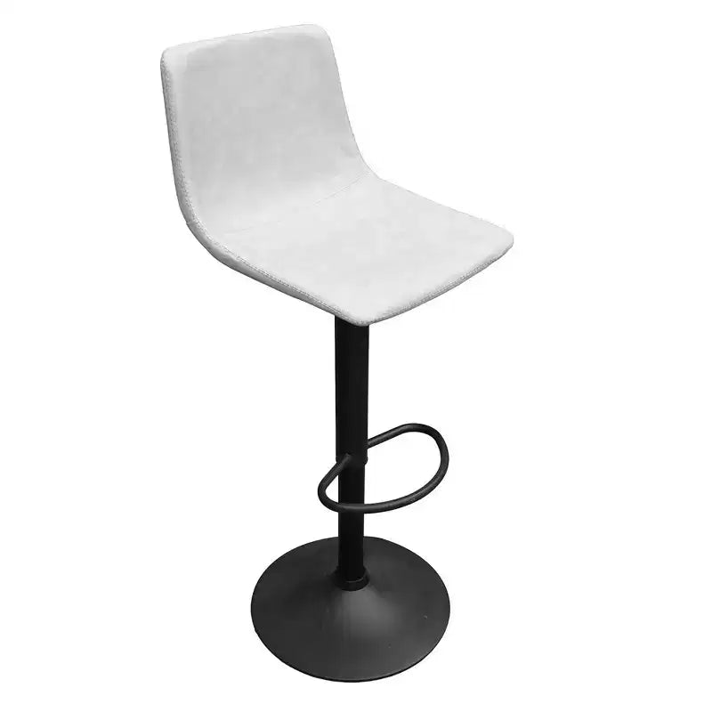 Tabouret de bar réglable en hauteur | Cuir végétalien, Repose-pieds, Îlot de cuisine