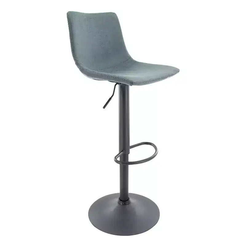 Tabouret de bar réglable en hauteur | Cuir végétalien, Repose-pieds, Îlot de cuisine