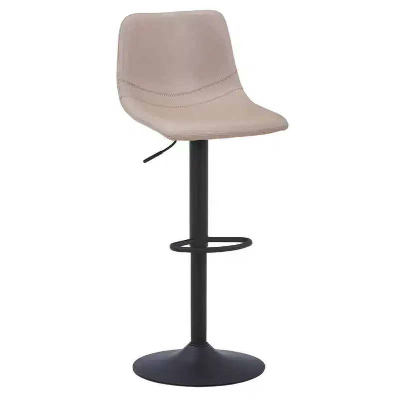 Tabouret de bar réglable en hauteur | Cuir végétalien, Repose-pieds, Îlot de cuisine