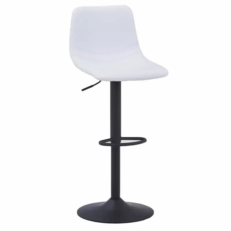 Tabouret de bar réglable en hauteur | Cuir végétalien, Repose-pieds, Îlot de cuisine