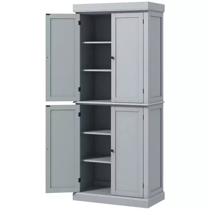 Garde-manger de cuisine autoportant de 183 cm | 2 placards, étagères réglables