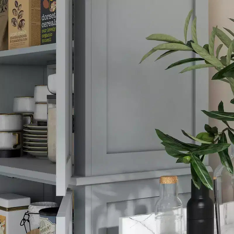 Garde-manger de cuisine autoportant de 183 cm | 2 placards, étagères réglables