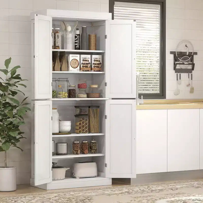 Garde-manger de cuisine autoportant de 183 cm | 2 placards, étagères réglables