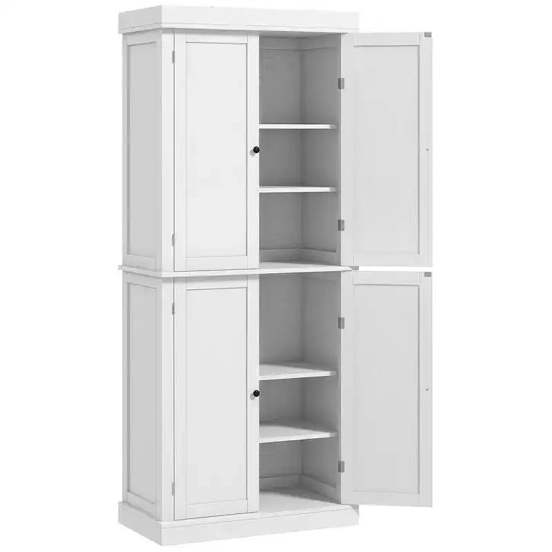 Garde-manger de cuisine autoportant de 183 cm | 2 placards, étagères réglables