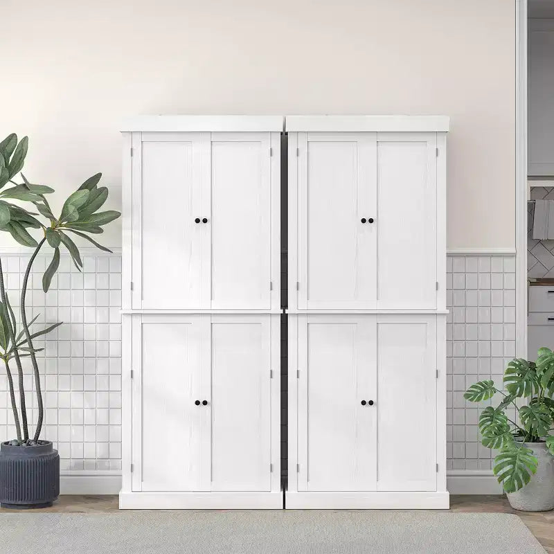 Garde-manger de cuisine autoportant de 183 cm | 2 placards, étagères réglables