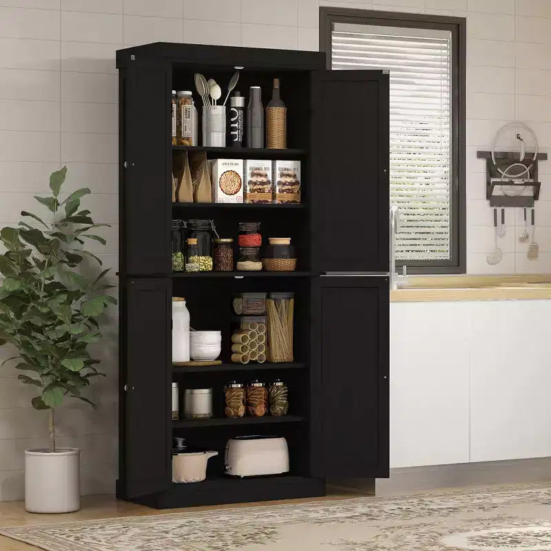 Garde-manger de cuisine autoportant de 183 cm | 2 placards, étagères réglables