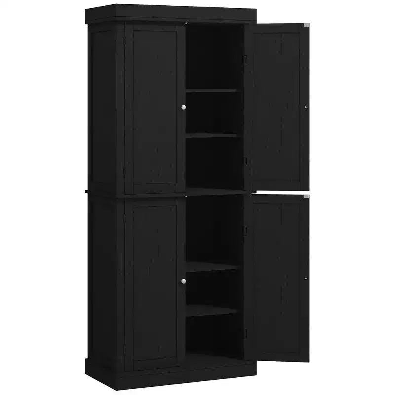 Garde-manger de cuisine autoportant de 183 cm | 2 placards, étagères réglables