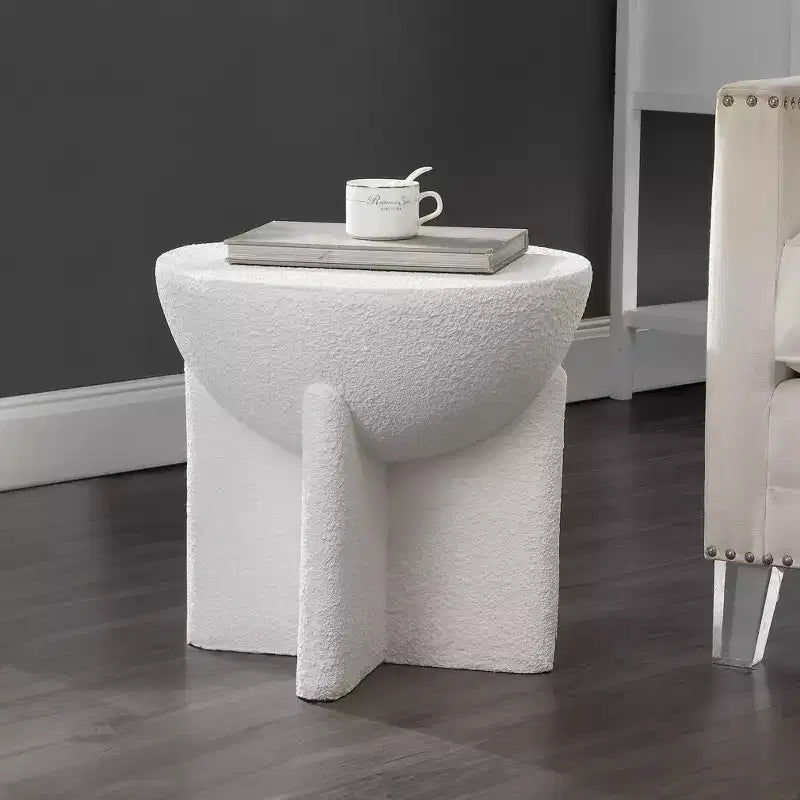 Table d'appoint Tambour Minimaliste 40cm | Utilisation Intérieure & Extérieure