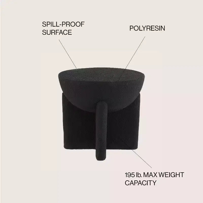 Table d'appoint Tambour Minimaliste 40cm | Utilisation Intérieure & Extérieure