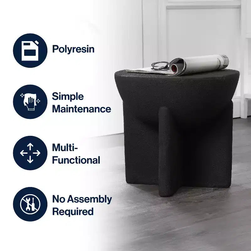 Table d'appoint Tambour Minimaliste 40cm | Utilisation Intérieure & Extérieure